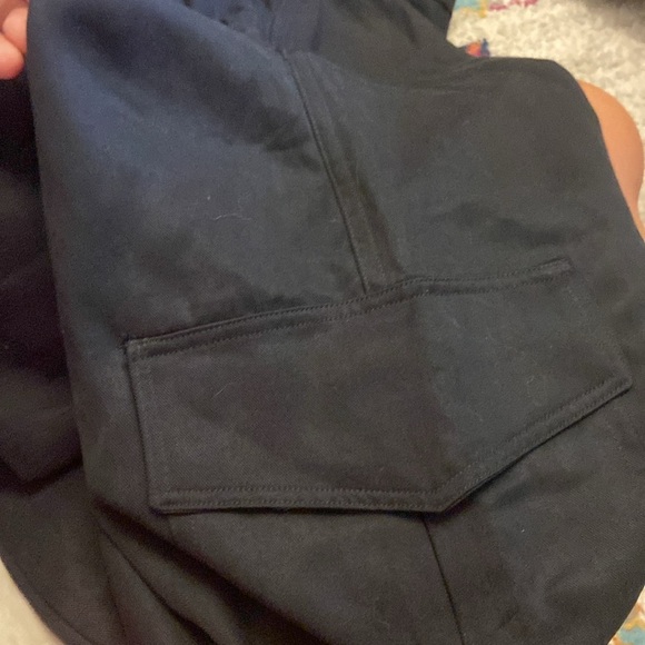 Reformation Jackson Cargo‎ Pant Black Sz 4 Flare Wide Leg 90’s Side Pockets - Picture 7 of 7